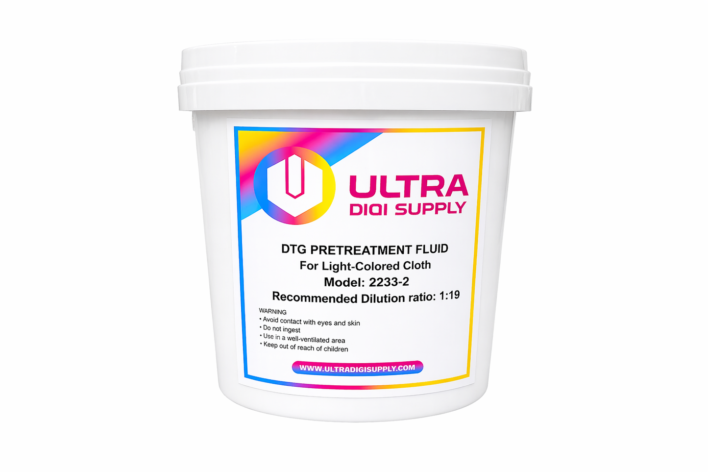 DTG Pretreatment Fluid for light colored cloth Dilution Ratio: 1:19 (5kg)