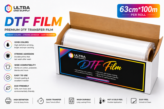 Instant Peel Roll DTF Film 24.8" x 325 (63 cm X 100m)